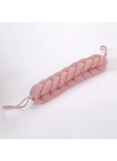 PE Bath Loofah Shower Sponge Soft Mesh Body Scrubber Long Strip Loofah DY17011 - Pink