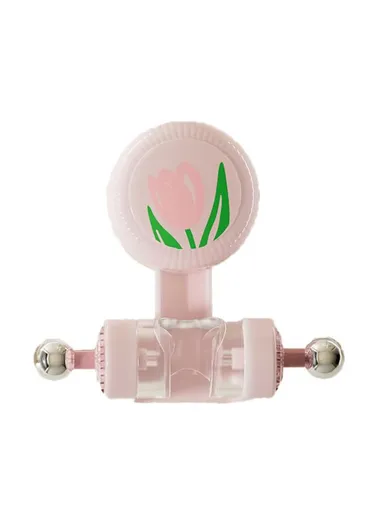 Tulip Shape Suction Cup Shower Head Holder Drill Free Wall Mount Shower Head Support - Pink