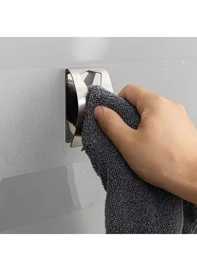 4Pcs For Kitchen Bathroom Self Adhesive Towel Hooks Drill Free Stainless Steel Hanger