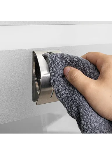 4Pcs For Kitchen Bathroom Self Adhesive Towel Hooks Drill Free Stainless Steel Hanger