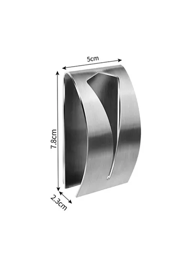 4Pcs For Kitchen Bathroom Self Adhesive Towel Hooks Drill Free Stainless Steel Hanger