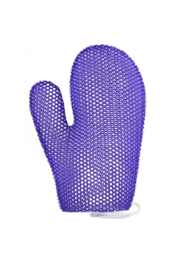 Exfoliating Bath Gloves TPU Skin Exfoliator for Body Exfoliating Body Scrub Gloves - Purple