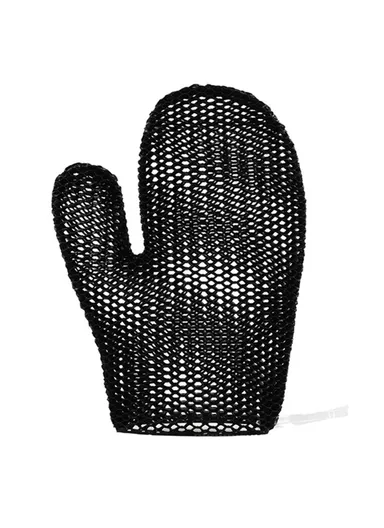 Exfoliating Bath Gloves TPU Skin Exfoliator for Body Exfoliating Body Scrub Gloves - Black