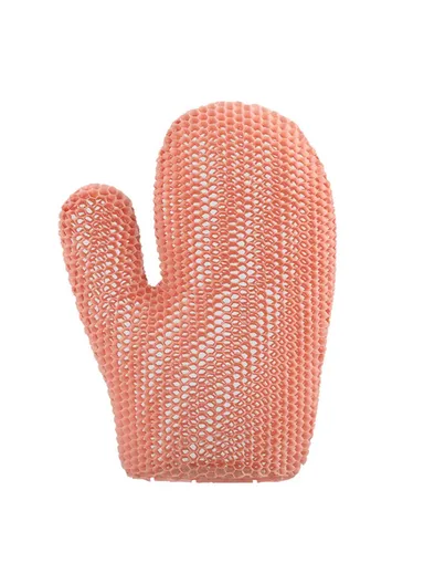 Exfoliating Bath Gloves TPU Skin Exfoliator for Body Exfoliating Body Scrub Gloves - Pink