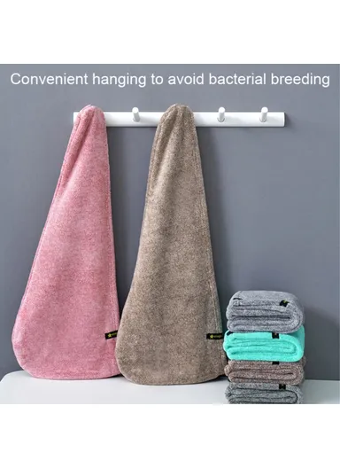 Hair Towel Wrap Super Absorbent Quick Dry Hair Turban Bathroom Essential Accessories - Green