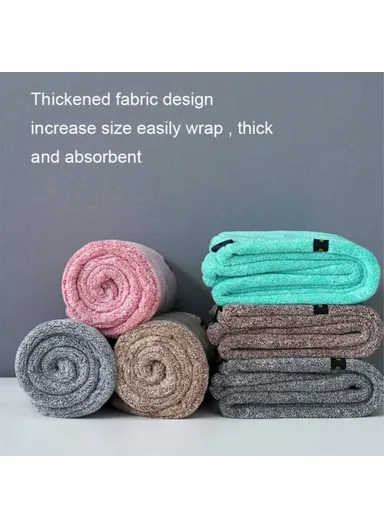 Hair Towel Wrap Super Absorbent Quick Dry Hair Turban Bathroom Essential Accessories - Green