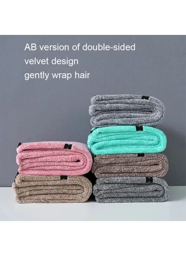 Hair Towel Wrap Super Absorbent Quick Dry Hair Turban Bathroom Essential Accessories - Green