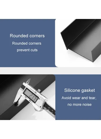 60cm Simple Bathroom Kitchen Wall-Mounted Aluminum Storage Rack 5304 - Black