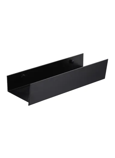 30cm Bathroom Kitchen Storage Shelf Aluminum Wall Mounted Storage Rack 5304 - Black