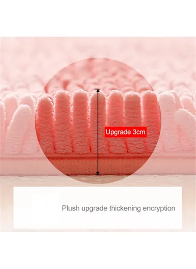 45 x 70cm Quick Drying Soft Chenille Bath Mat Absorbent Non Slip Doormat for Bathroom - Orange Red