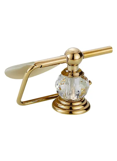 Stainless Steel Toilet Paper Holder Gold Plated Bathroom Tissue Roll Stand Wall Mount with Cover (L12xW9xH17)cm
