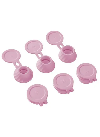 6Pcs Inverted Bottle Caps TPE Anti-Leak Dispenser Lids for Shampoo Conditioner Body Wash Kitchen Sauce Bottles - Pink