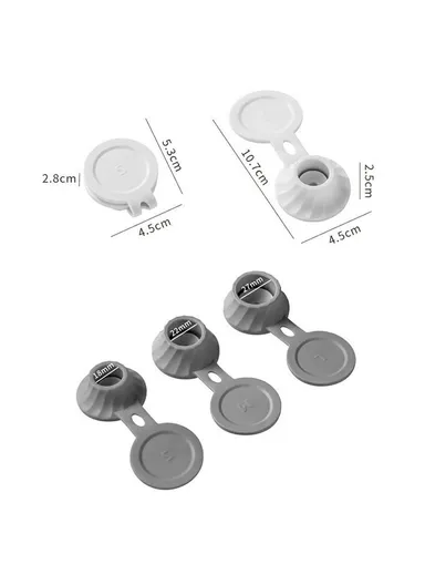 6Pcs Inverted Bottle Caps TPE Anti-Leak Dispenser Lids for Shampoo Conditioner Body Wash Kitchen Sauce Bottles - Blue