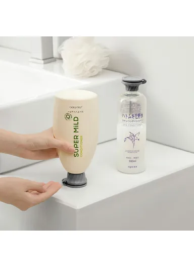 6Pcs Inverted Bottle Caps TPE Anti-Leak Dispenser Lids for Shampoo Conditioner Body Wash Kitchen Sauce Bottles - White