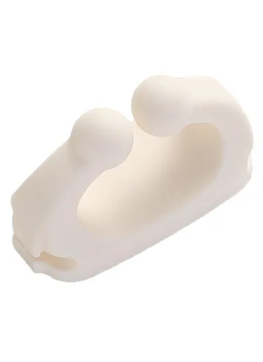 Waterproof Silicone Hanger Adhesive Wall Hook for Bathroom Toothbrush Holder Rack - White