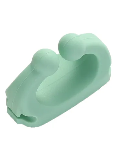 Waterproof Silicone Hanger Adhesive Wall Hook for Bathroom Toothbrush Holder Rack - Green