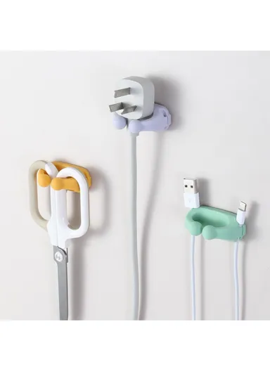 Waterproof Silicone Hanger Adhesive Wall Hook for Bathroom Toothbrush Holder Rack - Green