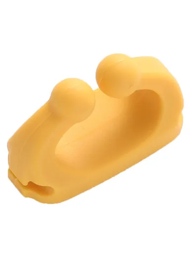 Waterproof Silicone Hanger Adhesive Wall Hook for Bathroom Toothbrush Holder Rack - Yellow