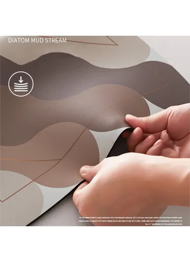 80X120cm Absorbent Diatomud Bath Mat Quick Drying Bathroom Rug Non-Slip Foot Pad Y-0201-01 - Style E