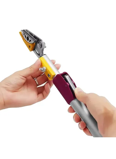 2.2m Telescopic Fruit Picker 2 Sections Extendable Aluminum Alloy Pole Pruning Shears Harvesting Tool