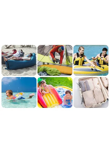 Portable Air Pump Multifunctional Quick Inflate, Wireless Electric Pump for Air Mattress, Pool Toys, Swimming Ring - Grey