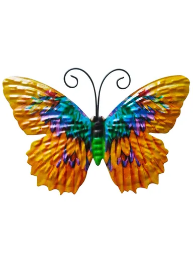 Home Decor Outdoor Garden Hanging Iron Pendant Butterfly Shape Decoration YY1119 - Yellow