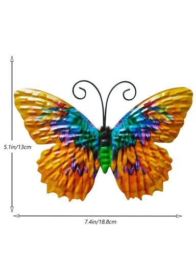 Home Decor Outdoor Garden Hanging Iron Pendant Butterfly Shape Decoration YY1119 - Yellow