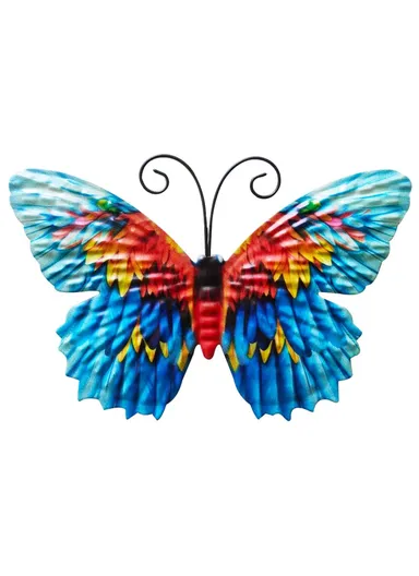 Home Decor Outdoor Garden Hanging Iron Pendant Butterfly Shape Decoration YY1119 - Blue