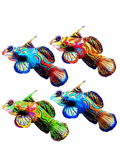 Iron Fish Shape Wall Hanging Decor Garden Decoration Home Pendant - Style 2