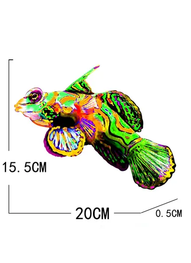 Iron Fish Shape Wall Hanging Decor Garden Decoration Home Pendant - Style 2