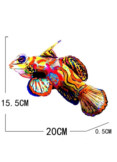 Iron Fish Shape Wall Hanging Decor Garden Decoration Home Pendant - Style 3