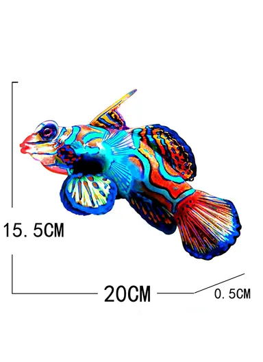 Iron Fish Shape Wall Hanging Decor Garden Decoration Home Pendant - Style 1