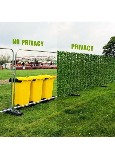 0.5 x 1m Light Sweet Potato Leaf Artificial Hedge Privacy Screen Faux Leaf Fence Garden Yard Barrier Decor