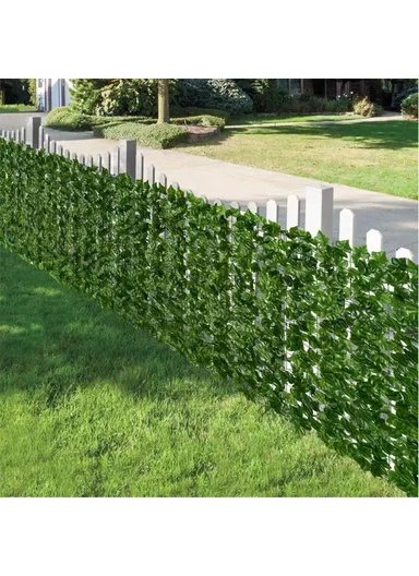 0.5 x 1m Green Perilla Leaf Artificial Hedge Privacy Screen Faux Leaf Fence Garden Balcony Decor