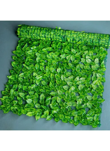 Privacy Fence Wall Screen 1 x 1m Artificial Hedges Fence with Faux Watermelon Leaf for Garden Balcony Decoration