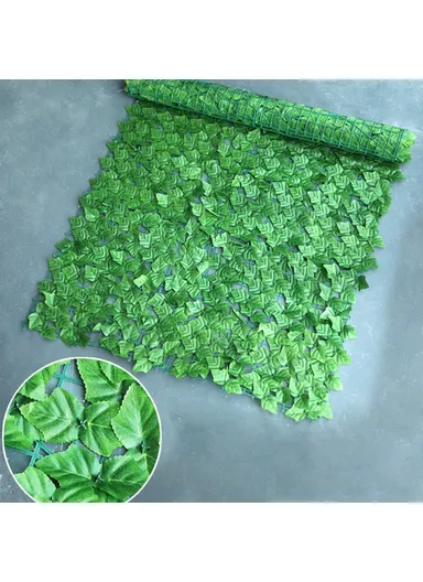 1m x 1m Colored Grape Leaf Artificial Hedge Privacy Fence Garden Balcony Patio Decor