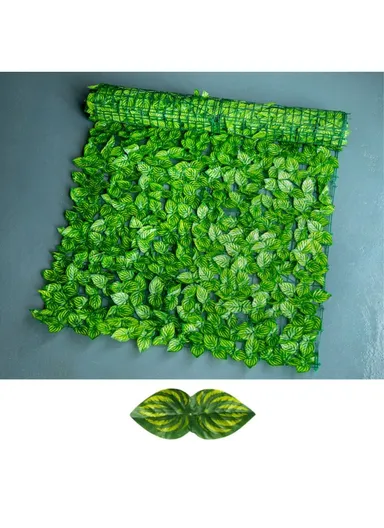 0.5 x 1m Privacy Fence Wall Screen Artificial Hedges Fence with Faux Watermelon Leaf for Garden Balcony Decoration