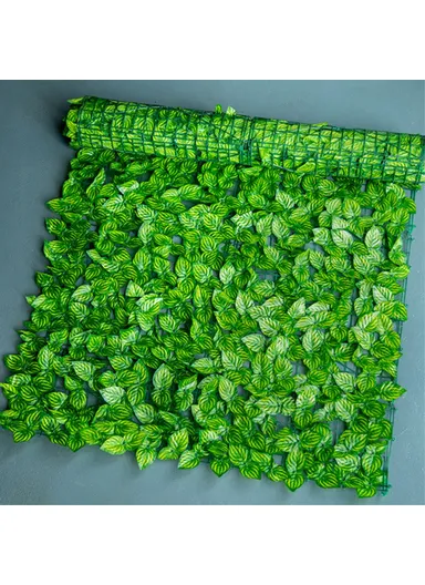 0.5 x 1m Privacy Fence Wall Screen Artificial Hedges Fence with Faux Watermelon Leaf for Garden Balcony Decoration
