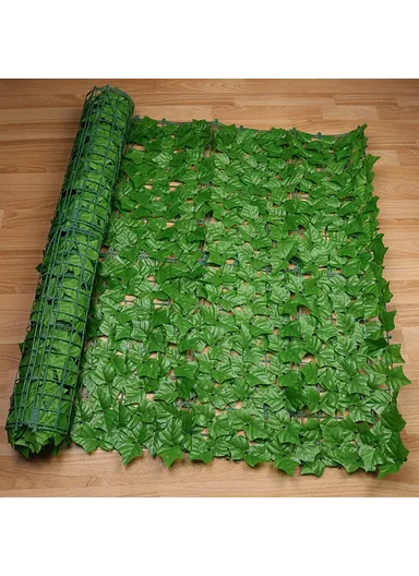0.5 x 3m Light Sweet Potato Leaf Artificial Hedge Privacy Screen Faux Leaf Fence Garden Yard Barrier Decor