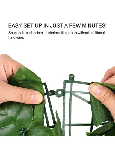 0.5 x 3m Light Sweet Potato Leaf Artificial Hedge Privacy Screen Faux Leaf Fence Garden Yard Barrier Decor