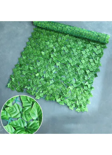 1m x 2m Colored Grape Leaf Artificial Hedge Privacy Fence Garden Balcony Patio Decor