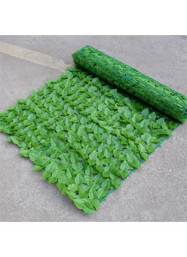 0.5 x 1m Light-Colored Pothos Leaves Artificial Hedge Privacy Screen Faux Leaf Fence Garden Yard Barrier Decor