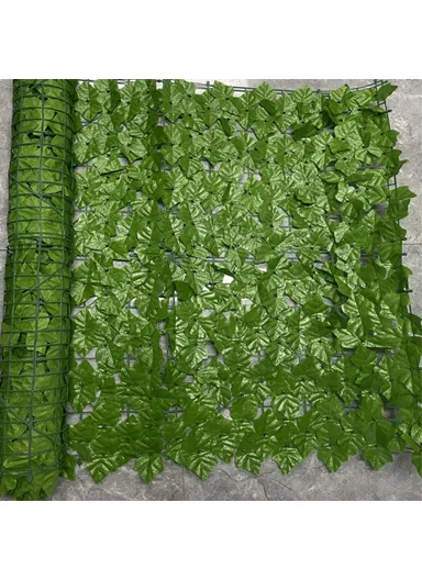 0.5m x 0.5m Light-Colored Faux Grape Leaf Artificial Hedge Fence Panel Garden Yard Plant Barrier