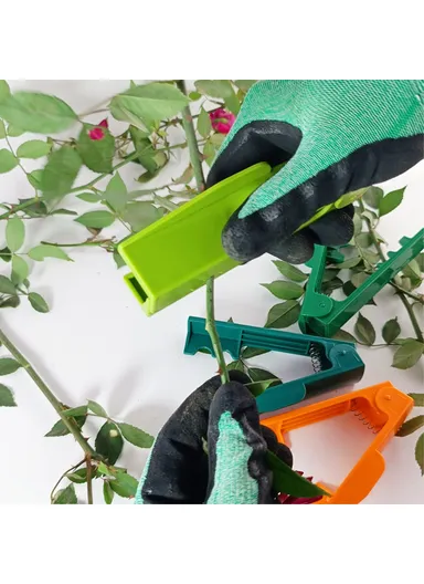 Rose Leaf Thorn Stripper Kit Stripping Tool Thorn Remover Stem Cleaner Tool for Gardening Flower (L14xW4xH3)cm - Orange