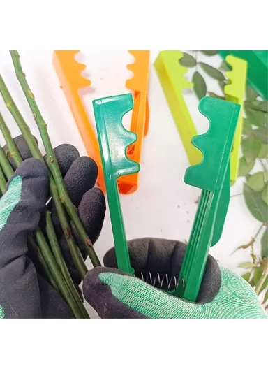 Rose Leaf Thorn Stripper Kit Stripping Tool Thorn Remover Stem Cleaner Tool for Gardening Flower (L14xW4xH3) - Blue