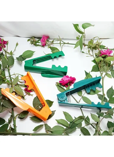 Rose Leaf Thorn Stripper Kit Stripping Tool Thorn Remover Stem Cleaner Tool for Gardening Flower (L14xW4xH3) - Blue