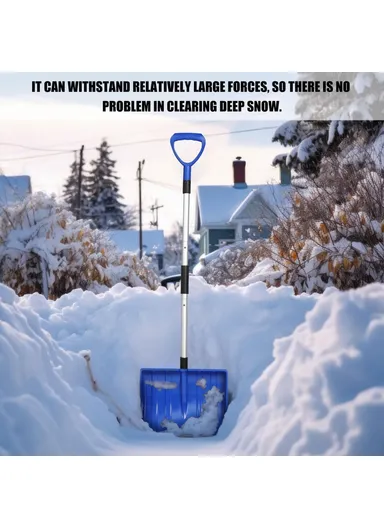 1.2m Detachable PC Snow Shovel with Metal Handle for Garden and Outdoor CY-SL04 - Orange