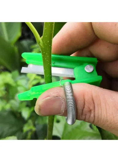 100Pcs Farm Orchard Thumb Knife, Garden Pruner, Vegetable Fruit Picking Cutter - Green