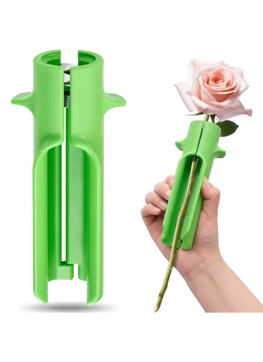 Handheld Rose Thorn Remover Portable Stem Stripper Tool for Gardening Flower Arrangement - Green