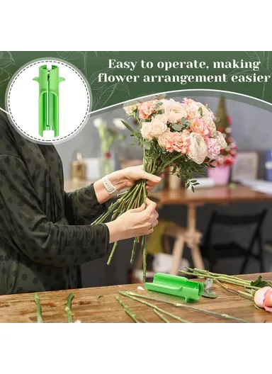 Handheld Rose Thorn Remover Portable Stem Stripper Tool for Gardening Flower Arrangement - Green